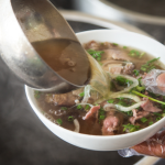 Vietnamese noodle soups - Beef Pho final step